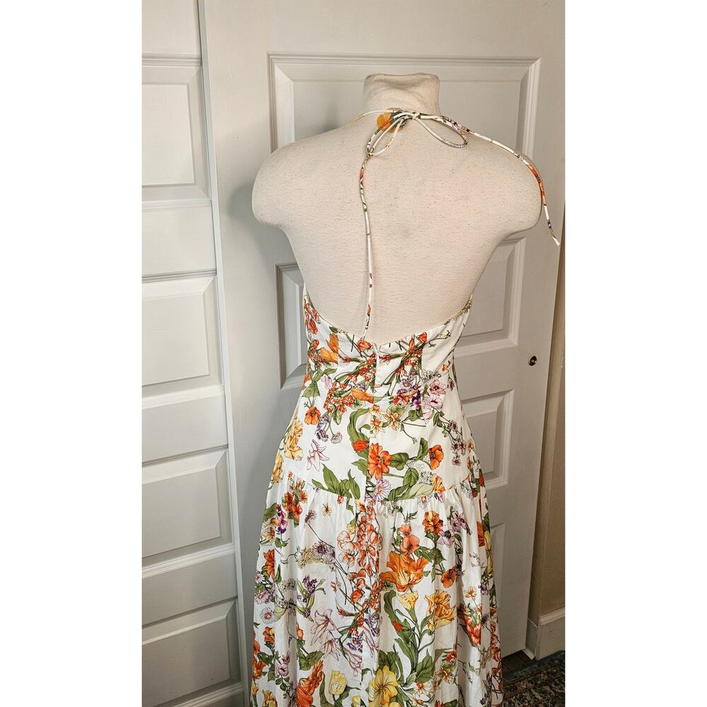 J.Crew Anguilla Halter Dress in Ratti Tropical Floral - Cotton Maxi Midi - Picture 4 of 9